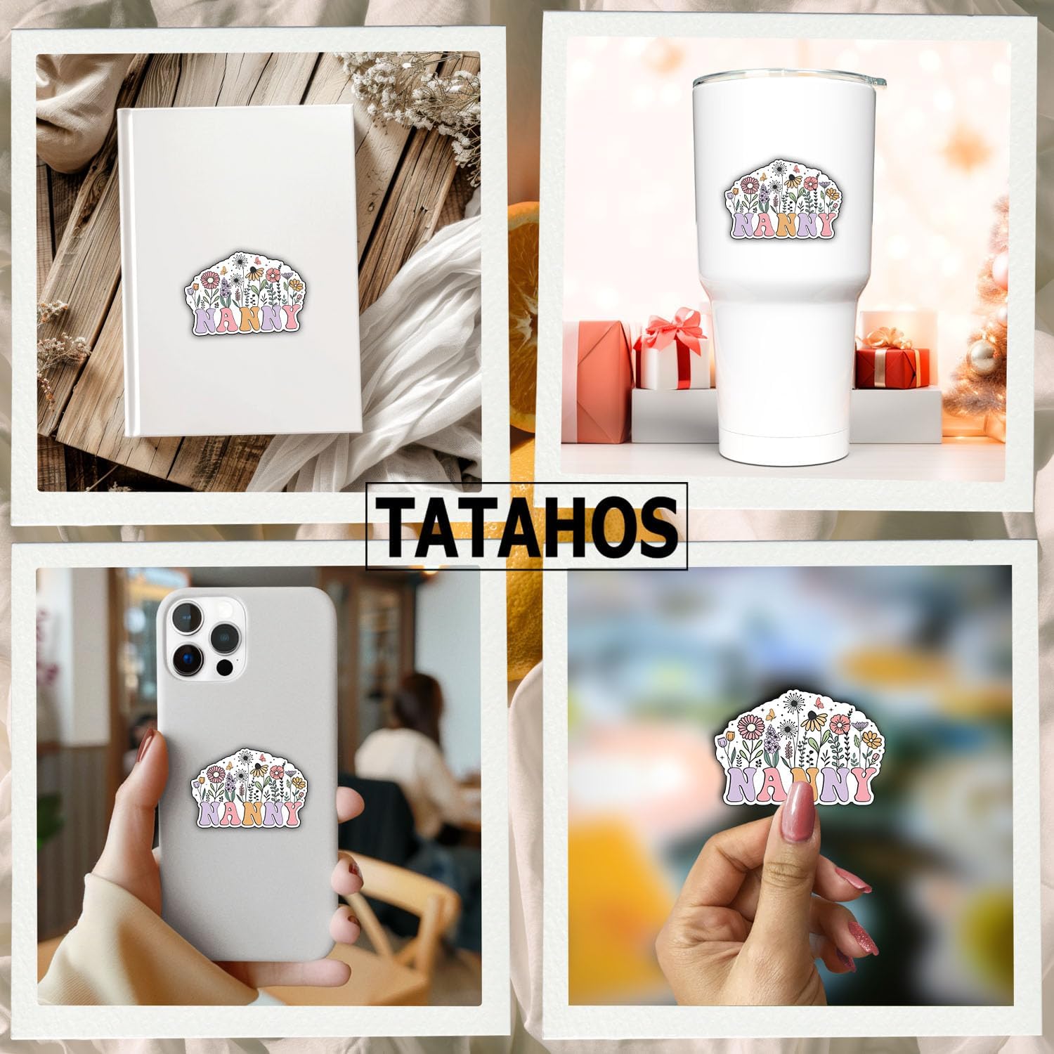 (3Pcs) Nanny Sticker Funny Vinyl Decal for Scrapbook Notebook Water Bottle Laptop Greeting Card Kitchen Gifts Tumbler Phone Grandma Gifts for Women Mother Day Appreciation Present (2x1.5) image 3 of 6 B0FLCS89HZ