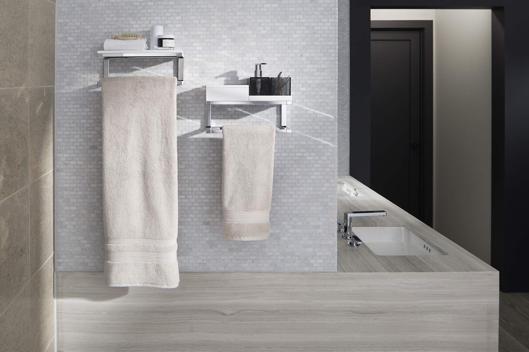 Kohler Draft Organization Tray In White – Modular Bathroom Storage Shelf For Toiletries & Essentials