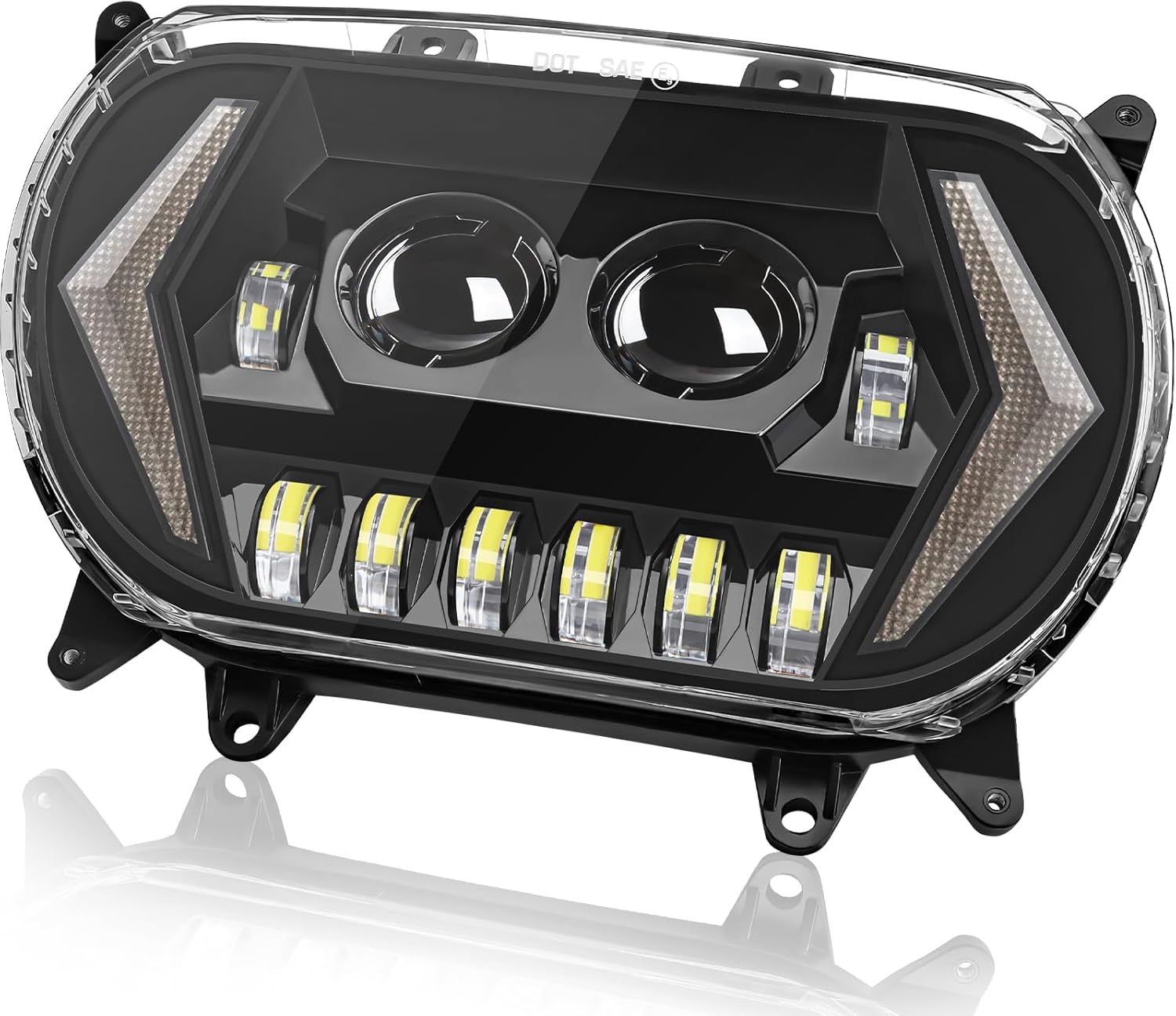 Road Glide LED Headlight with Turn Signals & DRL 120W Motorcycle Headlamp For Harley Davidson Touring Road Glide 2015 2016 2017 2018 2019 2020 2021 2022 2023 Headlight Replacement Accessories