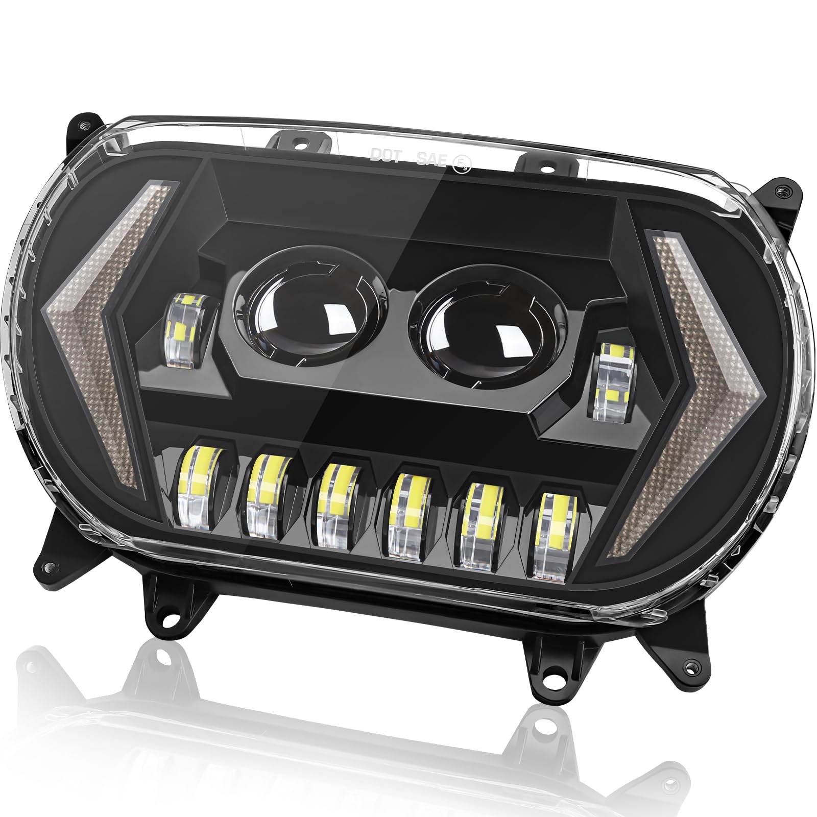 Photo 1 of KARSAM Road Glide LED Headlight with Turn Signals & DRL 120W Motorcycle Headlamp For Harley Davidson Touring Road Glide 2015 2016 2017 2018 2019 2020 2021 2022 2023 Headlight Replacement Accessories
