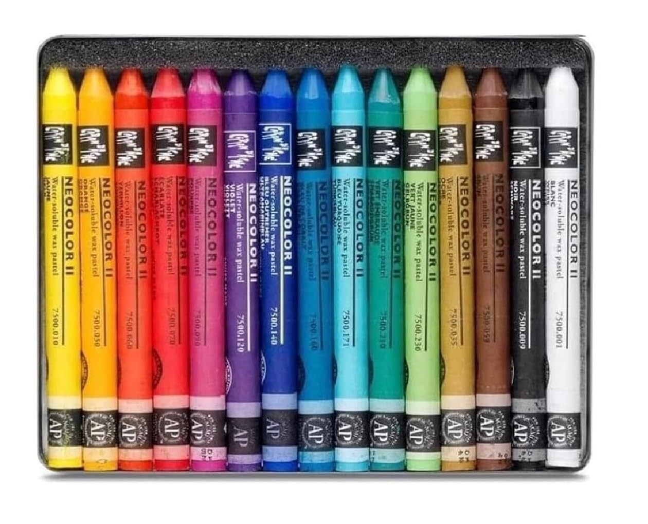Caran d'Ache Neocolor II, Pasteles de cera acuarelables, Lápices de cera Aquarellables Lote de 15 Y DAVINCI 943