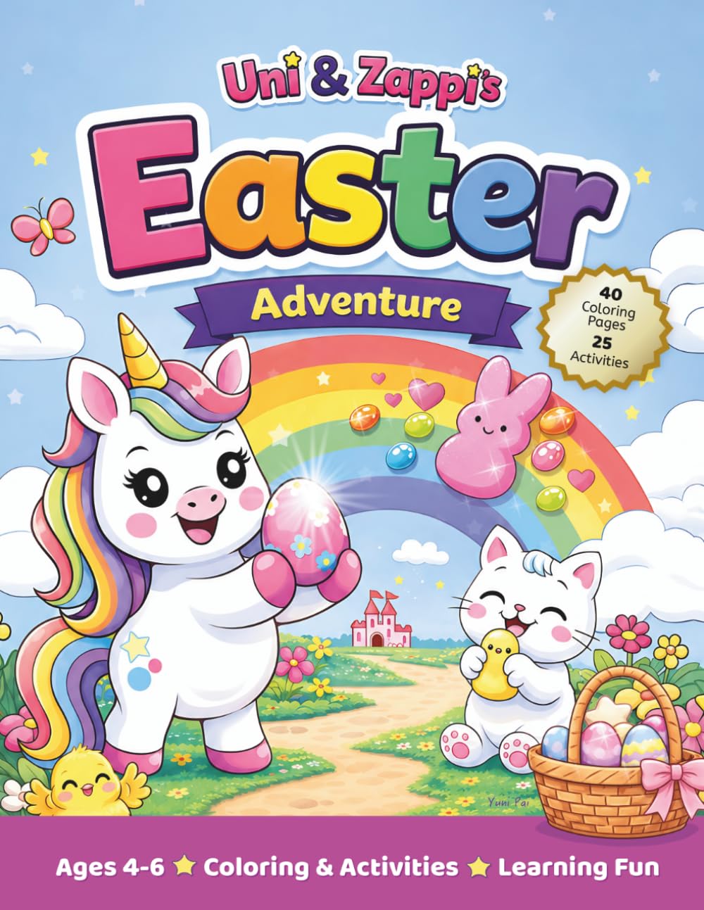 Uni & Zappi's Easter Adventure: A Cute & Fun Unicorn & Kitten Coloring & Activity Book for Kids Ages 4–6 | Easy Coloring Pages, Mazes, Tracing & ... and Kindergarten (Uni & Zappi's Adventures)