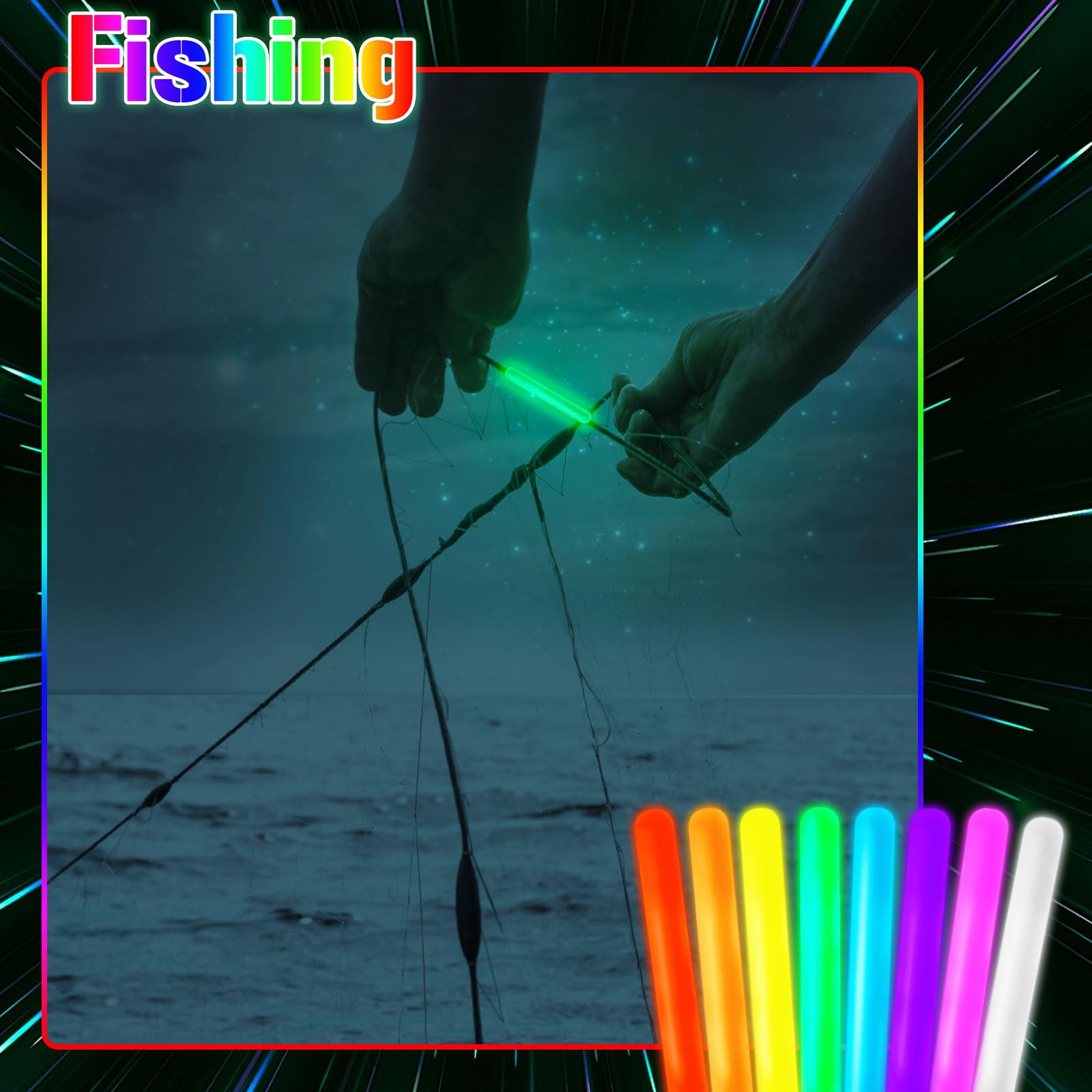Jenaai 500 Stück Leuchtstäbe zum Angeln, Mini-Leuchtstäbe, Nachtangeln, Leuchtstäbe, 3,8 cm, Knicklichter zum Angeln, Osterei, Zombie, Party, Halloween-Dekoration