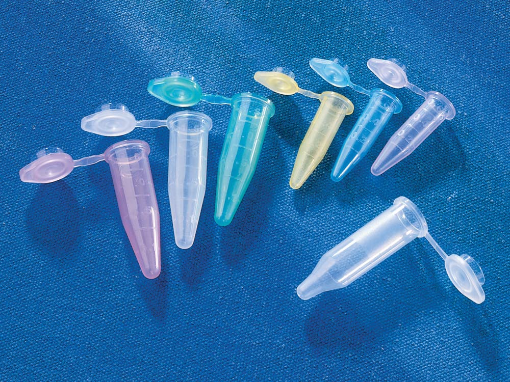 Corning Costar 3209 Polypropylene Snap Cap Conical Nonsterile Microcentrifuge Tube, 0.65ml Volume, Rainbow Color (Case of 1000)