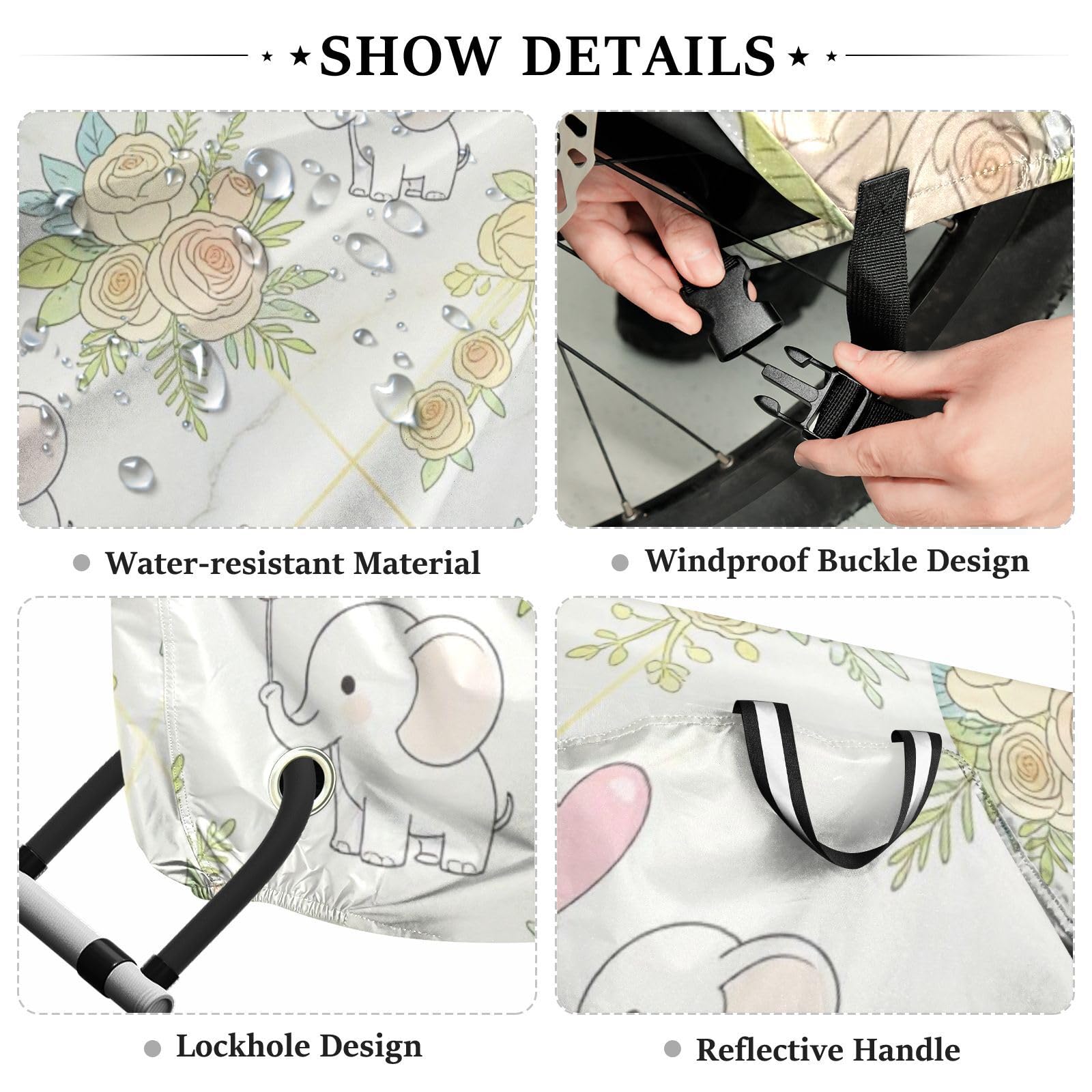 Housse de vélo en polyester imperméable, isolation thermique