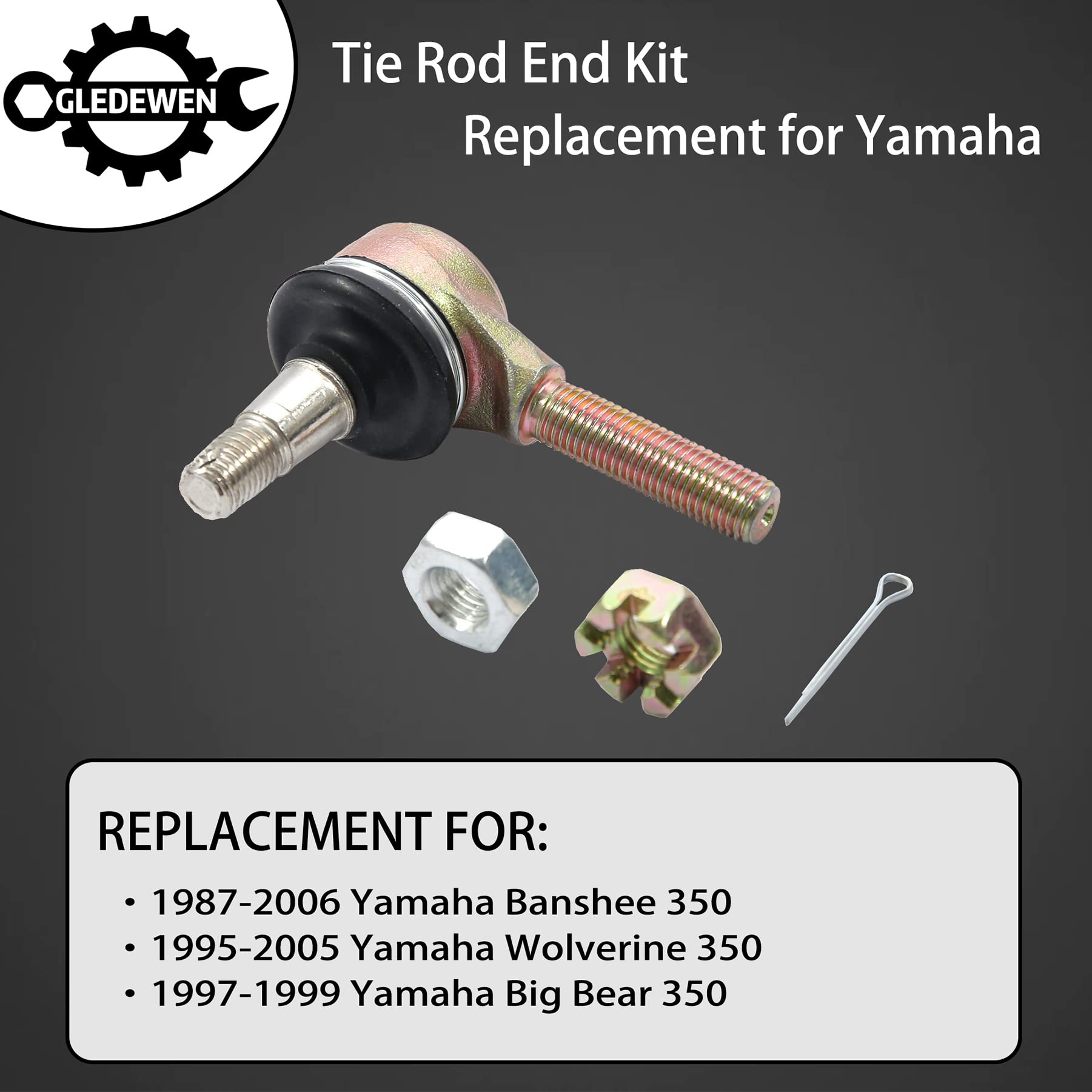 Durable Tie Rod End Kits Ball Joint Fit 1987-2006 Yamaha Banshee 350 YFZ350 USA Durable Tie Rod End Kits Ball Joint Fit 1987-2006 Yamaha Banshee 350 YFZ350 USA