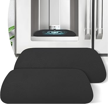 LOPNUR 2 Pack Refrigerator Drip Tray Catcher, 8.3x3.1 Trapezoid, Black
