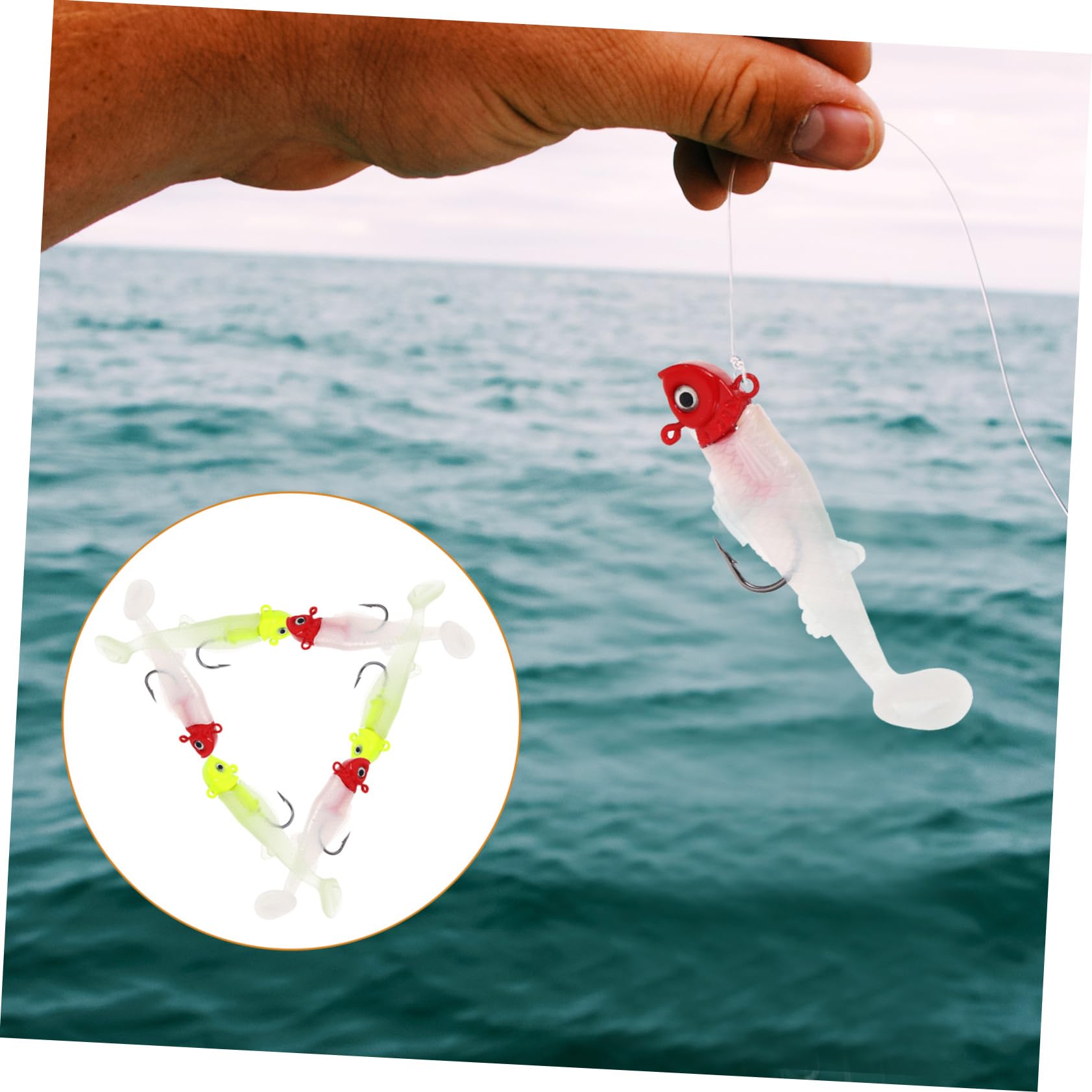 YARNOW Pièces swimbaits pour la pêche Bar Fisherman hameçon Truite Silure appât leurre de pêche à l'achigan leurres de leurre de Souple Basse Suite Outil Bar rayé Métal