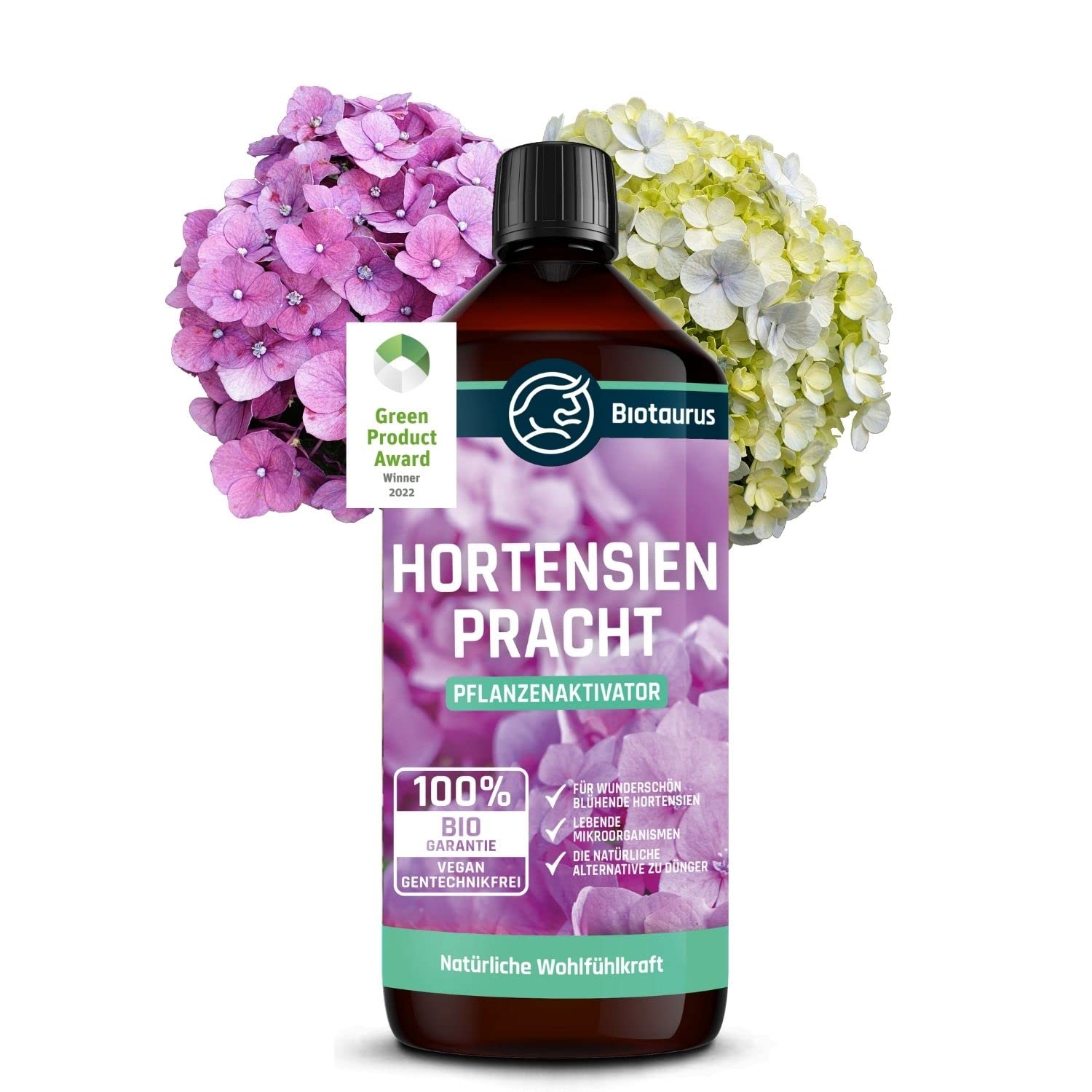 Biotaurus I Alternative fr Hortensien Dnger 1000ml auf Basis lebender  Mikroorganismen I Bio Blumendnger Alternative I Ersatz zum Dngen I  Hortensien Pflanzen Dnger Alternative : Amazon.de: Garten
