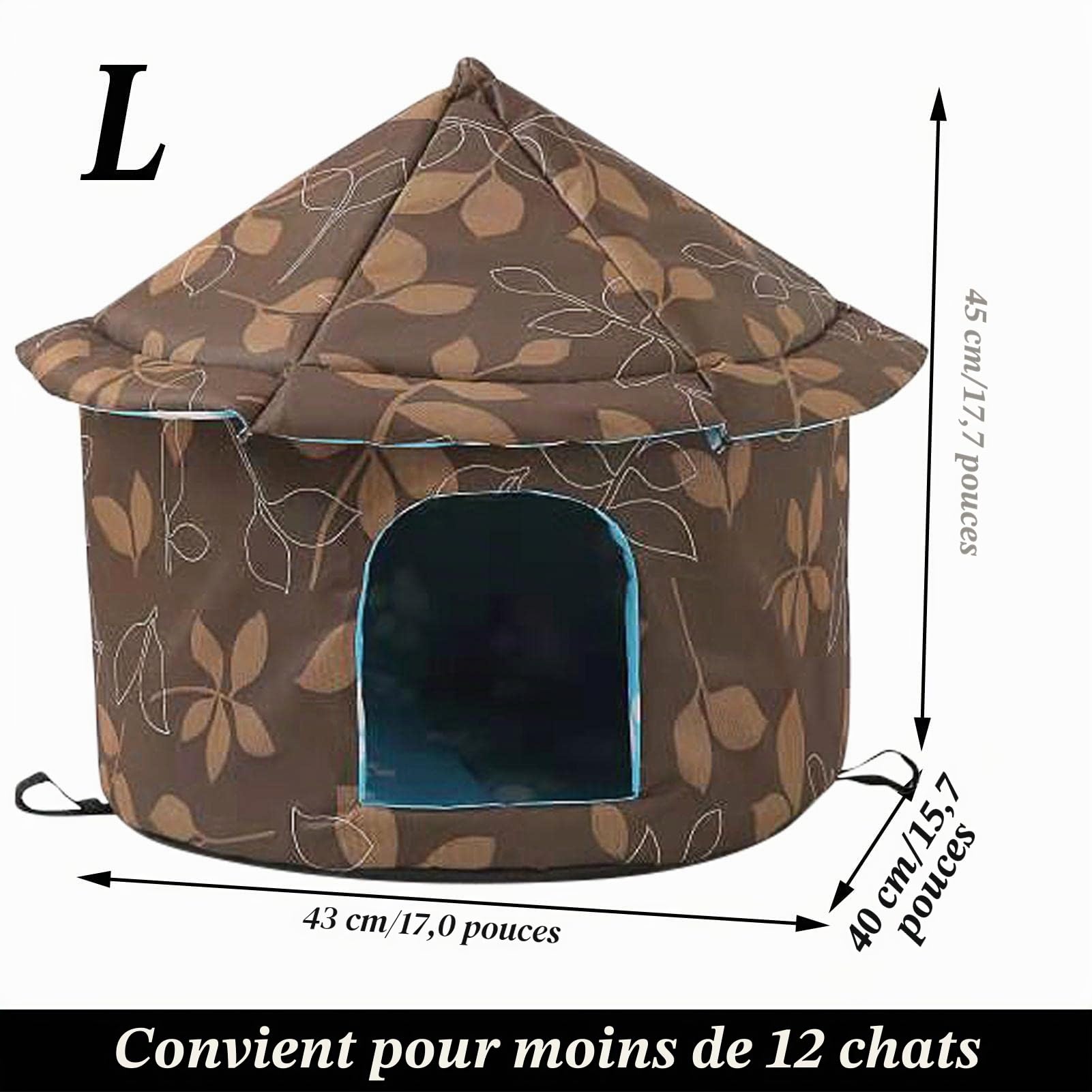 Niche pour Chat Exterieur Isolée Hiver - Chenil Chien | Chauffante Isolée Grotte Abri Petit Etanche Chats et Chiens Errants