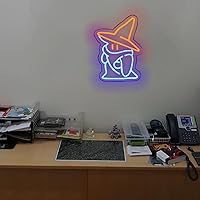 Vista 3 de Black Mage FF Neon Signs Fantasy Lights Wall Final Black Mage Led Vivi Ornitier Sign Party Bedroom Bar Living Room Party Man Cave Game Room Party