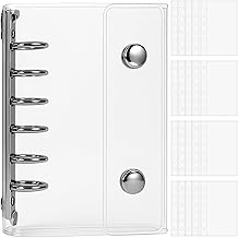 Sealing Notebook, Plastan, Transparent, A7, M5 Size, Mini Binder, 20 Refills, Clear, Card Pocket, Notebook, Popular Girls, Collage Notebook, Clear Type, A7