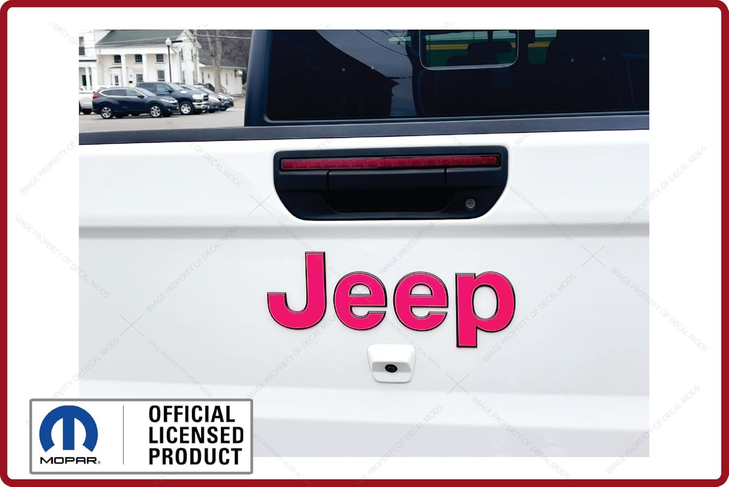 Rear Tailgate Jeep Flat Overlay Decal Graphic fits Jeep Gladiator/Wrangler JL/JT (2018-2026) Hot Pink CHOTPINK | SJ8Z2