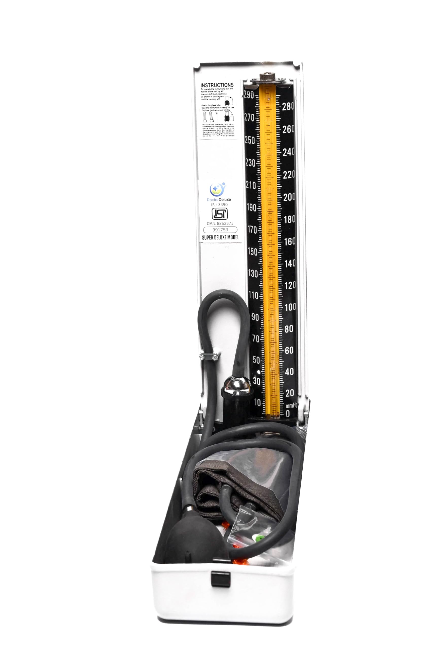 DoctorDeluxe Mercurial Sphygmomanometer Super Deluxe DD-MS-01