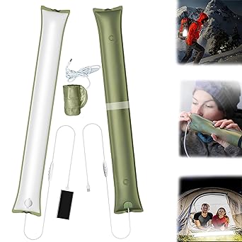 AVEDIA Handheld LED Tube Light - Portable, Inflatable, Waterproof Camping Light for Tent - Foldable Emergency Camping Lamp - Lightweight Air-Filled Travel Lantern for Photography and Outdoor Use
