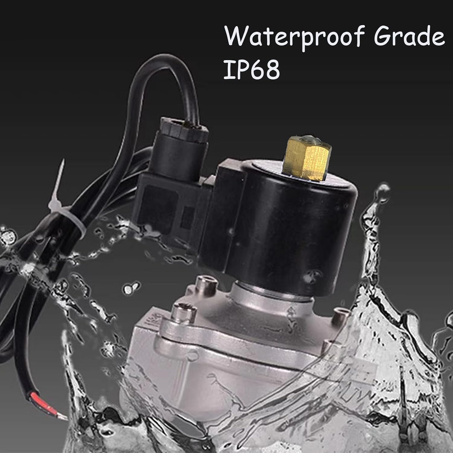 Normally Open Water Fountain Solenoid Valves, 3/4" NPT AC 110V Stainless Steel VITON Electric Underwater Solenoid Valve for Water, Air, Oil, Fuel