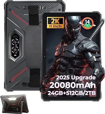 HOTWAV R9 Plus Tablet robusto 11 polegadas Android 14, tablet à prova d'água 20080mAh, tela 2K 24GB + 512GB/2TB TF, câmeras 64MP + 16MP Octa-Core, IP68 e IP69K, 4G Dual SIM, 5G WiFi, Face ID, GPS, OTG