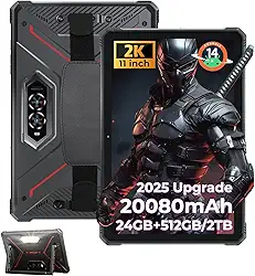 HOTWAV R9 Plus Tablet robusto 11 polegadas Android 14 Tablets, tablet impermeável 20080mAh, 2K 24GB + 512GB/2TB TF Work Tablets, 64MP + 16MP Octa-Core IP68&IP69K/4G Dual SIM/5G WiFi/Face ID/GPS/OTG