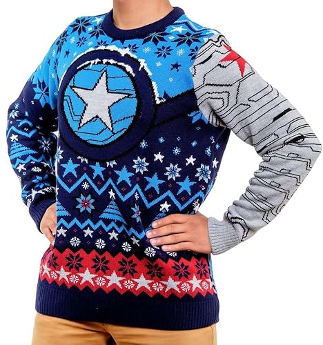 Winter Bucky Ugly Christmas Sweater for Men and Women Superhero