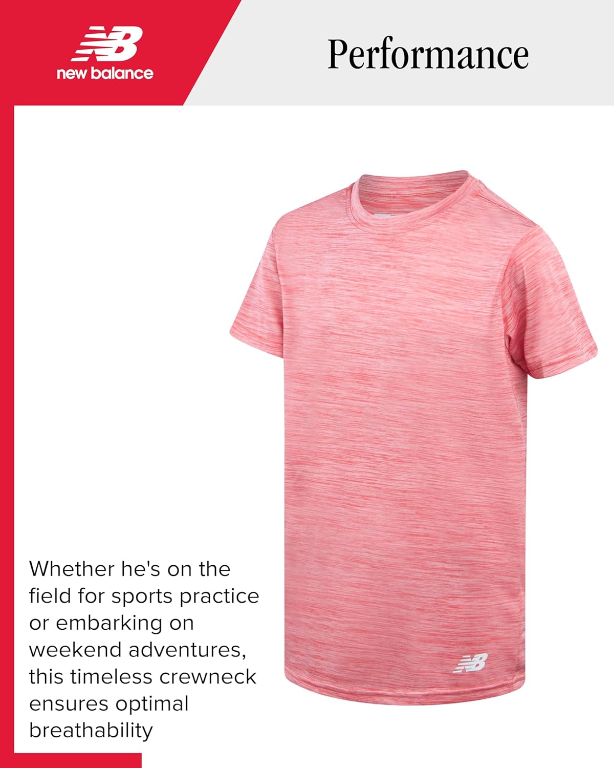 New Balance Boys Athletic Shirt - 2 Pack Short Sleeve Crew Neck Active Performance T Shirts for Boys (Sizes: 8-20) - Image 4
