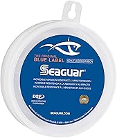Seaguar Blue Label 100% Fluorocarbon Leader Line for Saltwater Fishing - Abrasion-Resistant, Superior Knot Strength, Fast Sinking