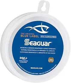 Seaguar Blue Label Líder de linha de pesca 100% flourocarbono, água doce, vários tamanhos