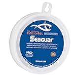Seaguar Blue Label Fishing Leader Line for Saltwater, 100% Fluorocarbon, Clear, Multiple Sizes