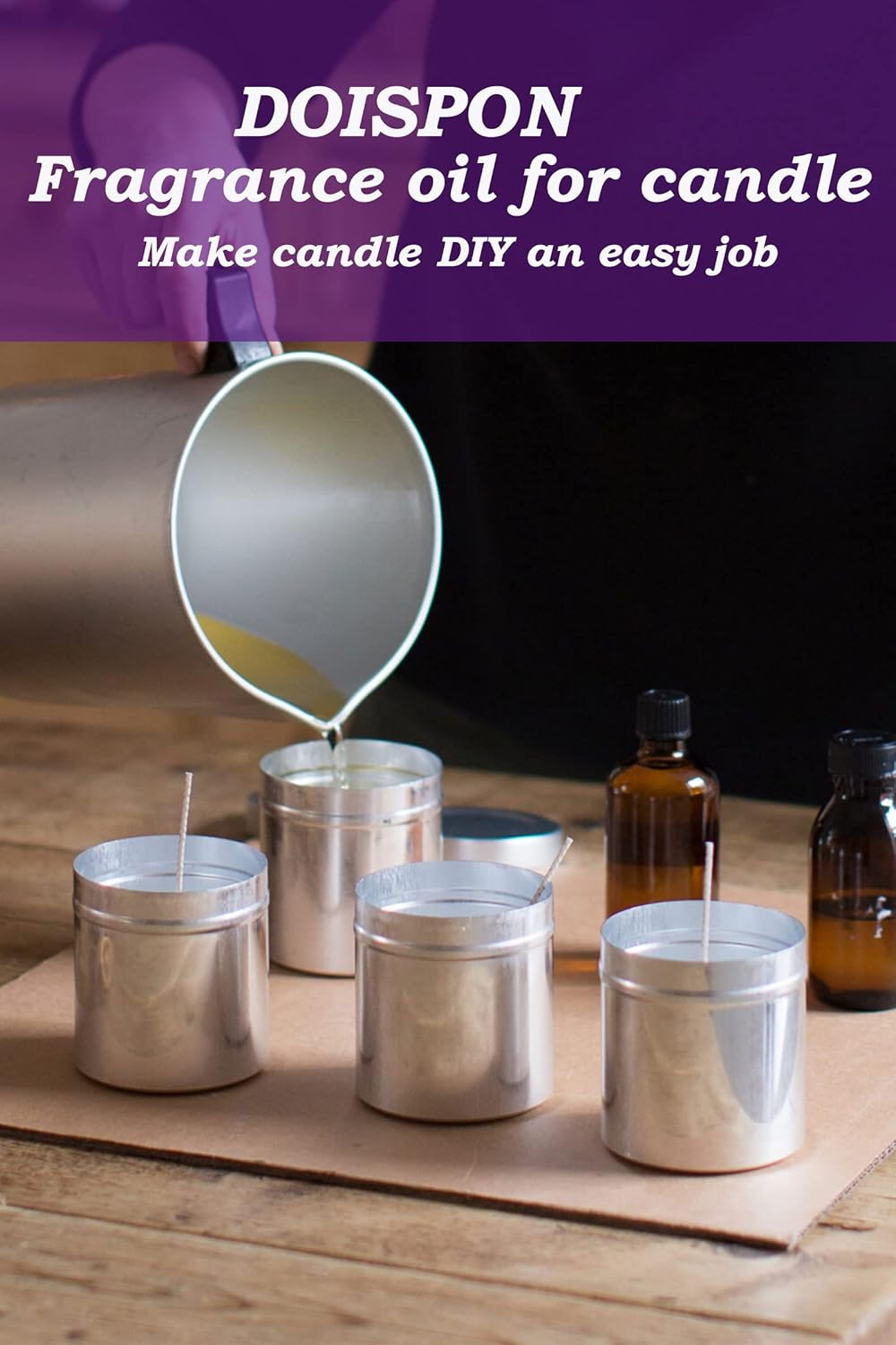 Candle Scents Made by Natural Essential Oil, Professional Fragrance for Making Scented Candle for Home Office Yard Garden, 1 fl.oz, Pack 3 (Lavender, Bug Away, Jasmine)