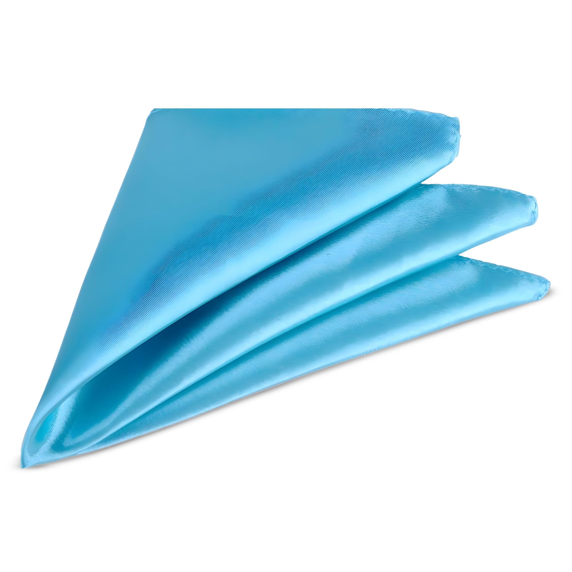 WedDecor Turquoise Men's Pocket Square Plain Formal Suit Handkerchief