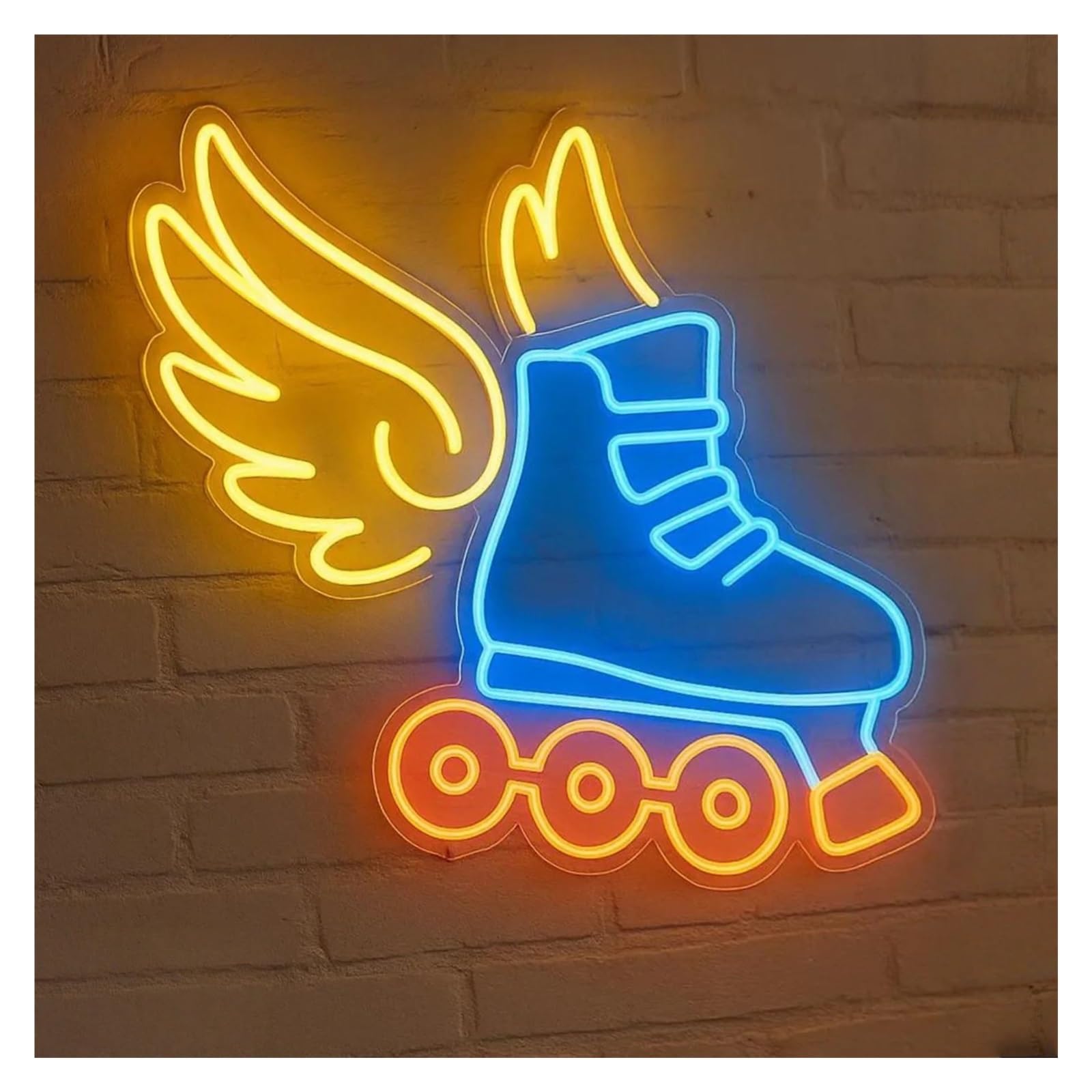 Decoración Lámparas Letrero De Neón De Patines Sobre Ruedas Para Negocios, Estilo Deportivo Extremo De Los 80, Decoración De Habitaciones, Regulable, 50cm