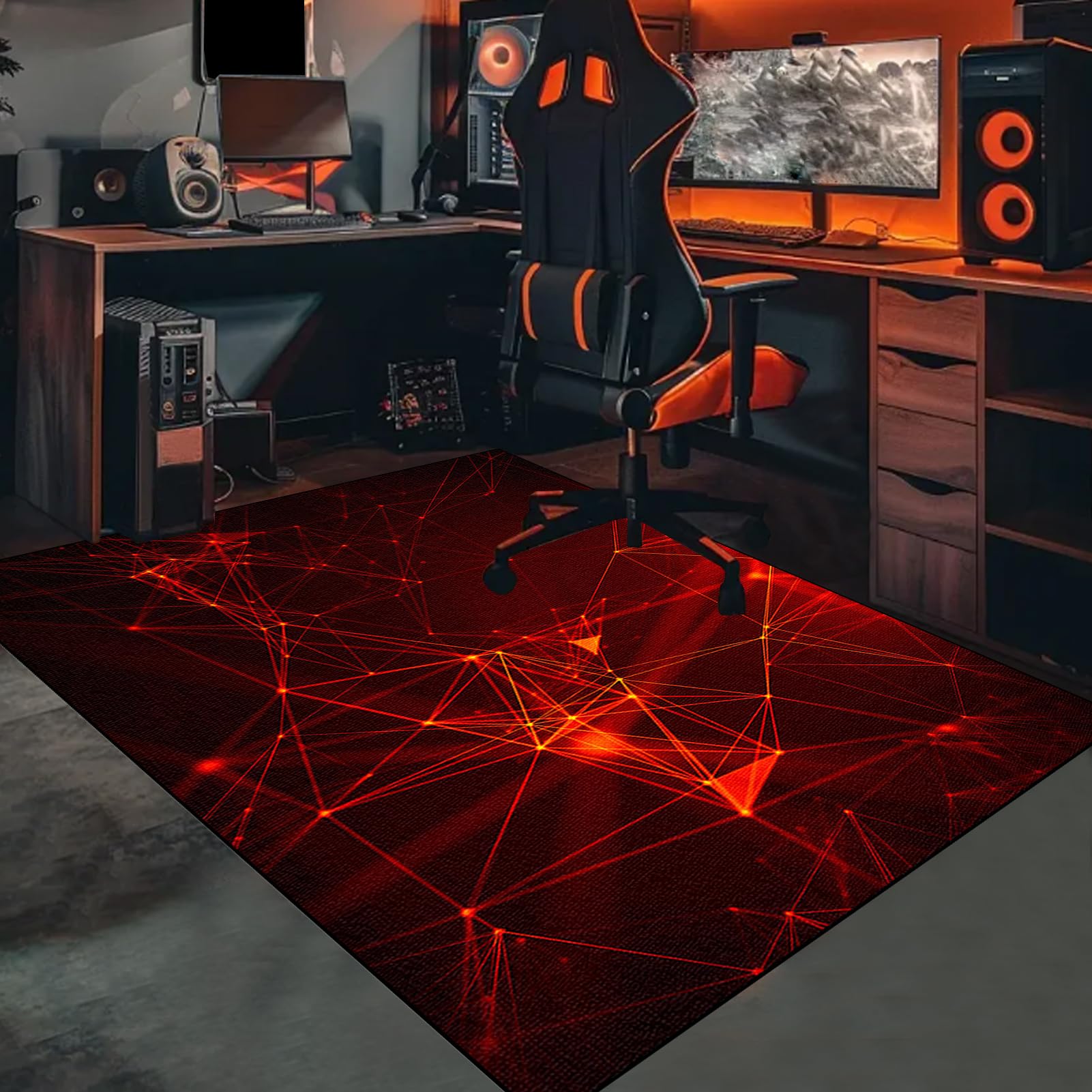100 x 140 cm Alfombra para Silla Oficina con Ruedas, Alfombra Silla Gaming, Protector Suelo Silla Ruedas, Alfombra Silla Escritorio Antideslizante, Alfombra Silla Gamer Alfombra Protectora Suelo