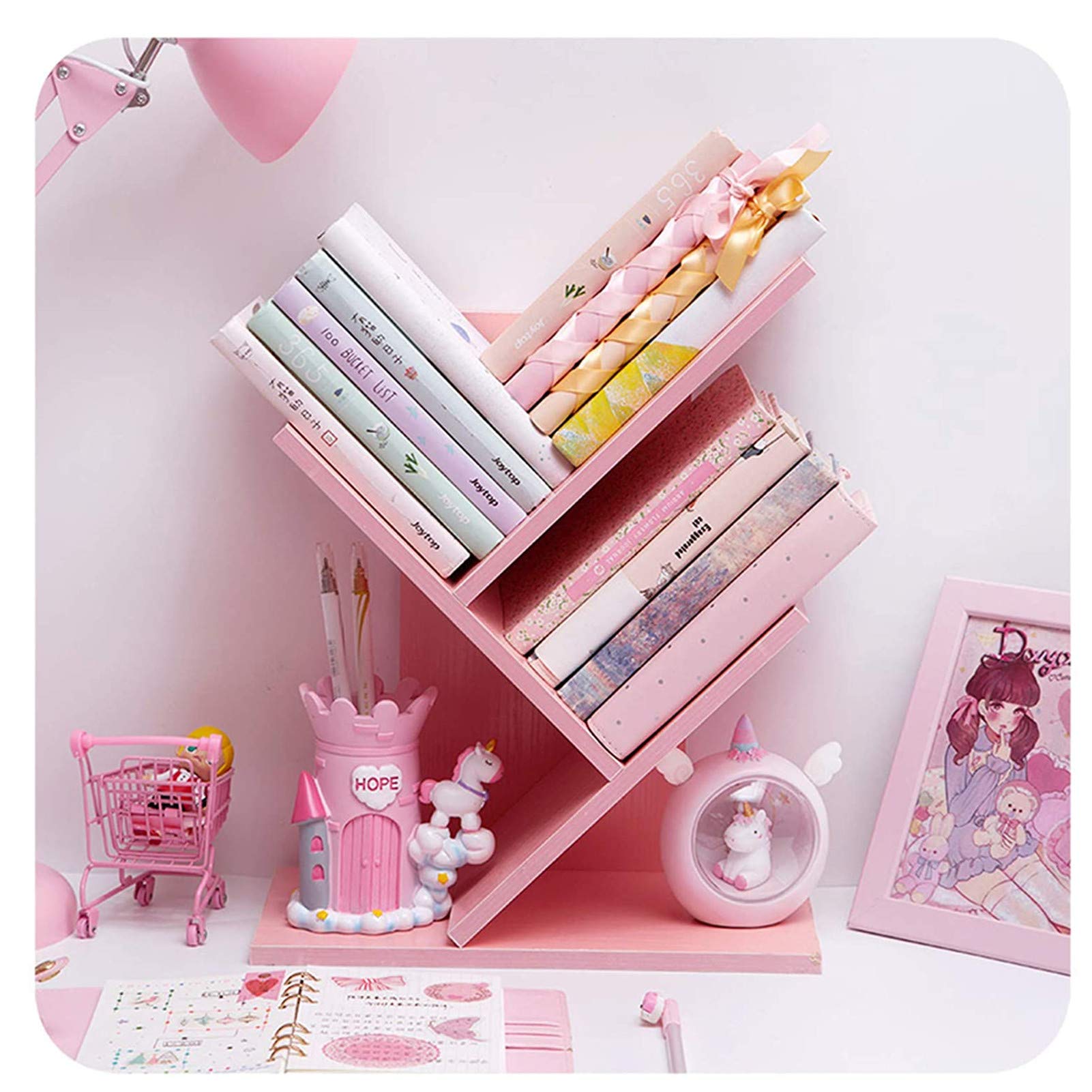 Buy Bookshelf,U HOOME Bamboo Tree Book shelf Book Rack Display Storage