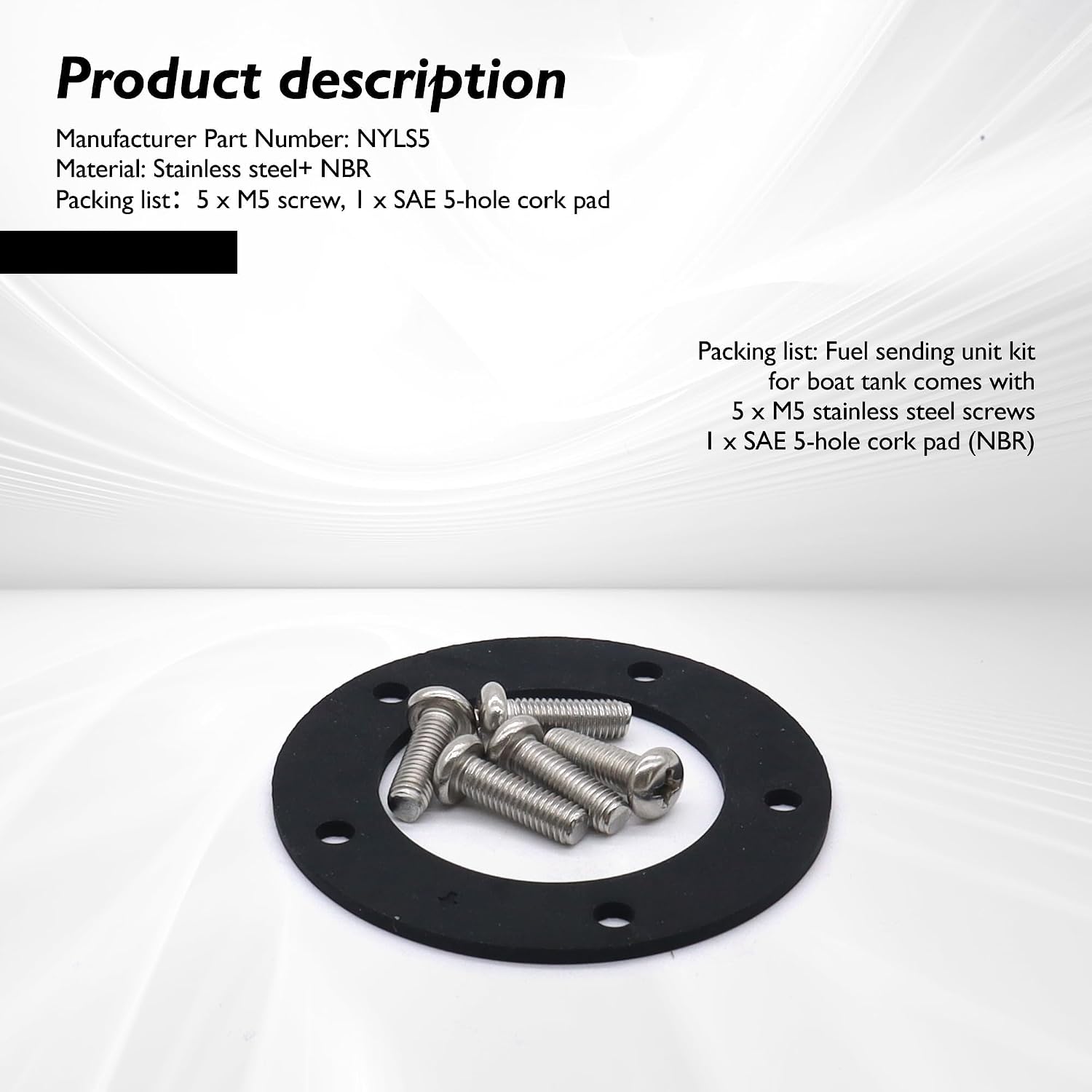 Fuel Sending Unit Gasket Kit(NBR) Boat Sending Unit Gasket Fuel Tank Sending Unit Gasket for Marine Fule Sending Unit, Car Trucks Fuel Sender Unit, Boat Fuel Tank Sender