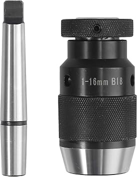 Keyless Drill Chuck 1-16mm MT2-B18 Heavy Duty Self Tightening | For Lathes Pillar Drills And Milling Machines; High Precision Metal Tool
