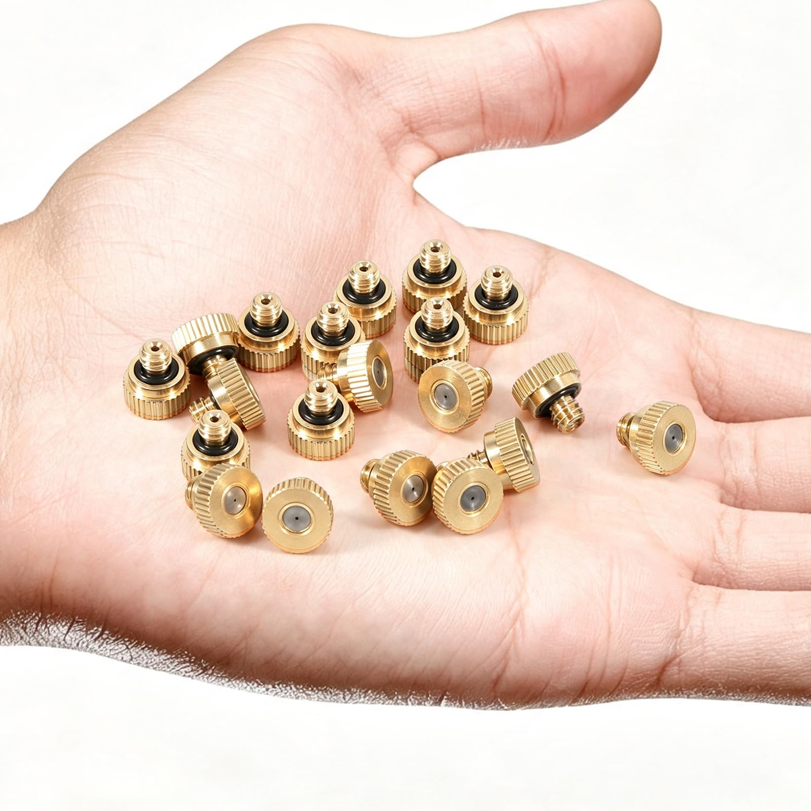 Dysze zamgławiające, 20 sztuk 0,4 mm 10/24 UNC mosiężna dysza rozpylająca wąż dysza natryskowa do układu chłodzenia