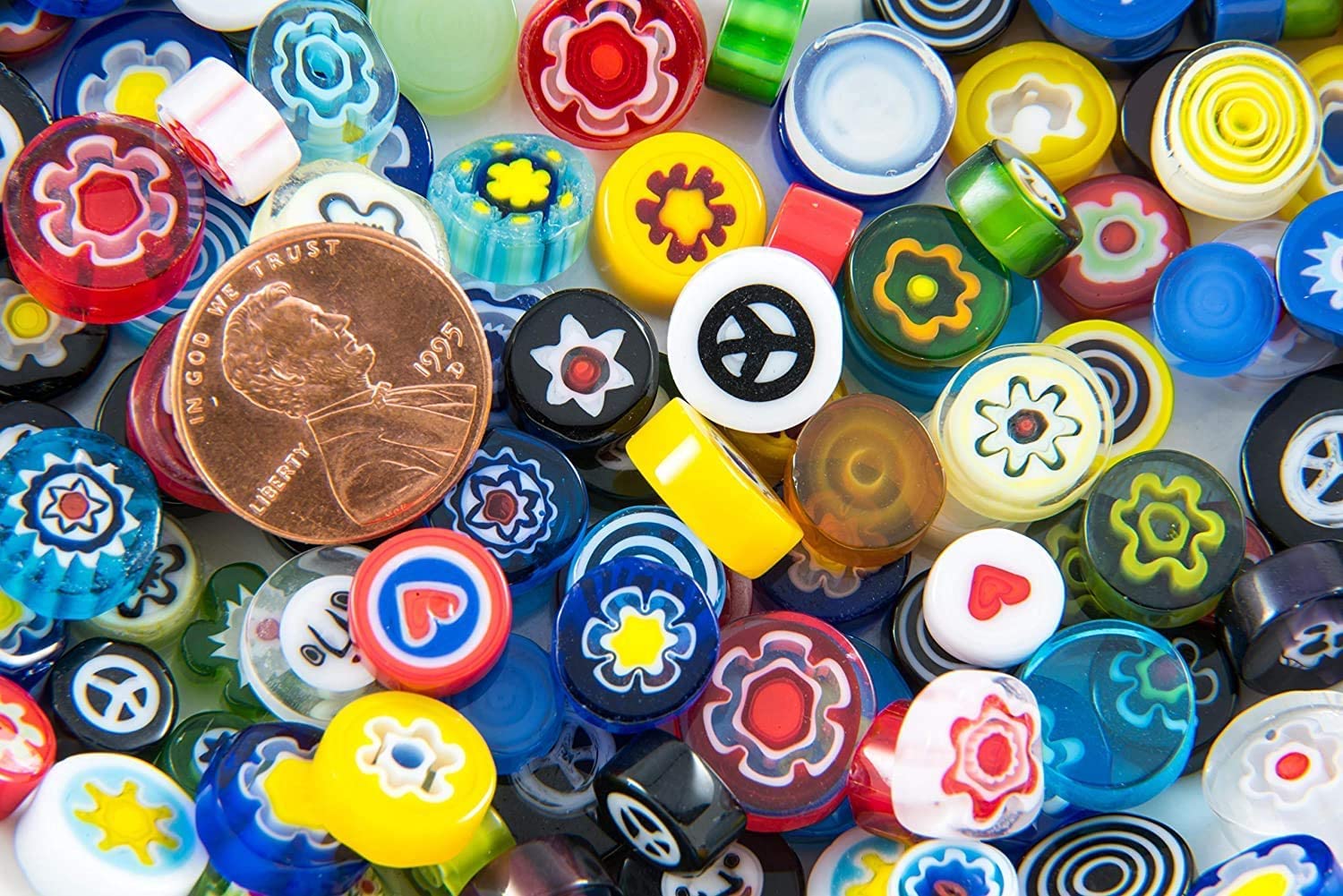 Devardi Glass COE 90 Premium Millefiori 2 oz., Mix #1 Assorted Colors Fusing, Mosaics - Image 3