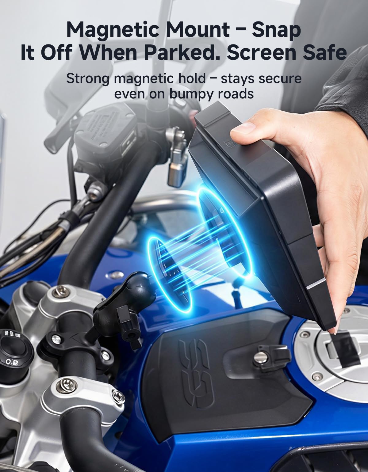 KEMIMOTO Motorrad Carplay Display 5 Zoll, Wireless Apple Carplay & Android Auto, Wasserdicht IP67 Motorrad Navi, Handschuh Bedienung, Automatische Helligkeitsanpassung, HD-Farbdisplay