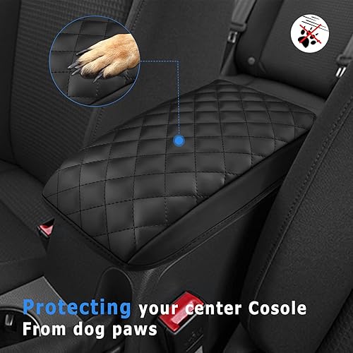 Miniatura 4 de INTGET Funda para reposabrazos de consola central de coche para VW Volkswagen Jetta Accesorios 2012 2013 2014 2015 2016 20172018 Funda de asiento de