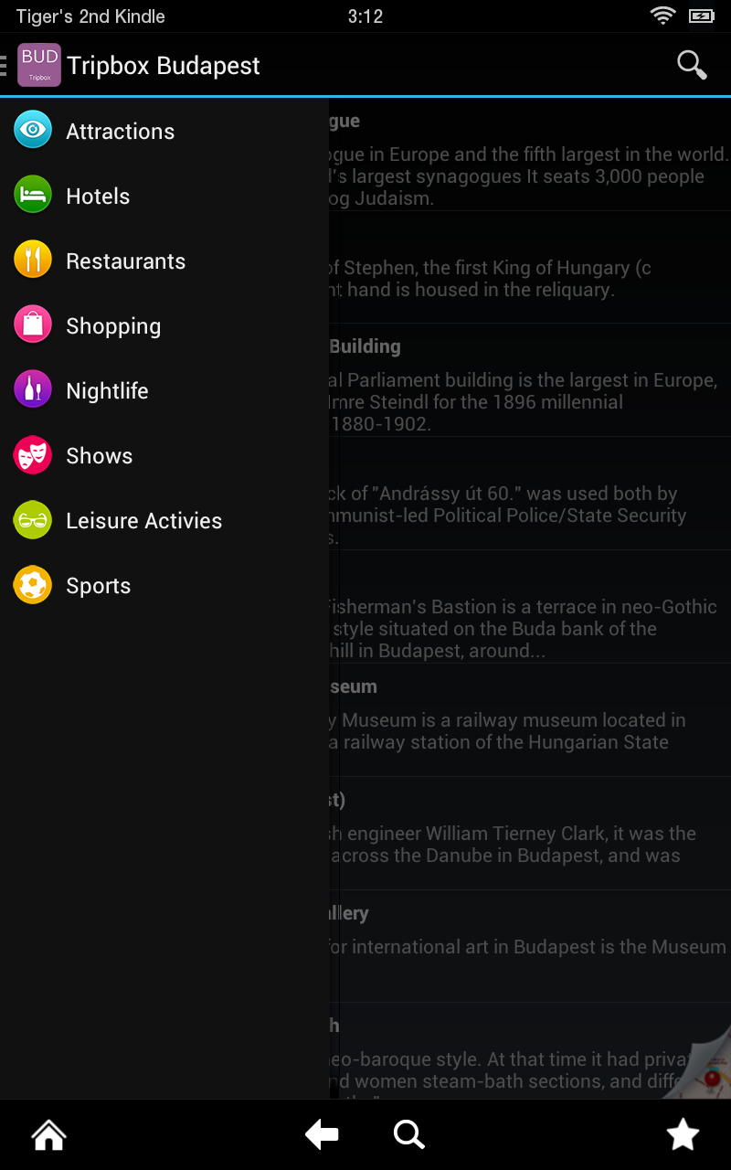 Tripbox Budapest(Kindle Tablet Edition) - App on Amazon Appstore