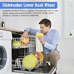 4 Pack 165314 Dishwasher Lower Rack Wheel Dishwasher Replacement Wheel Compatible with Bosch Kenmore etc, Replaces 00420198, 423232, PS3439123, 63016302400, AP2802428, AH3439123, EA3439123 and More