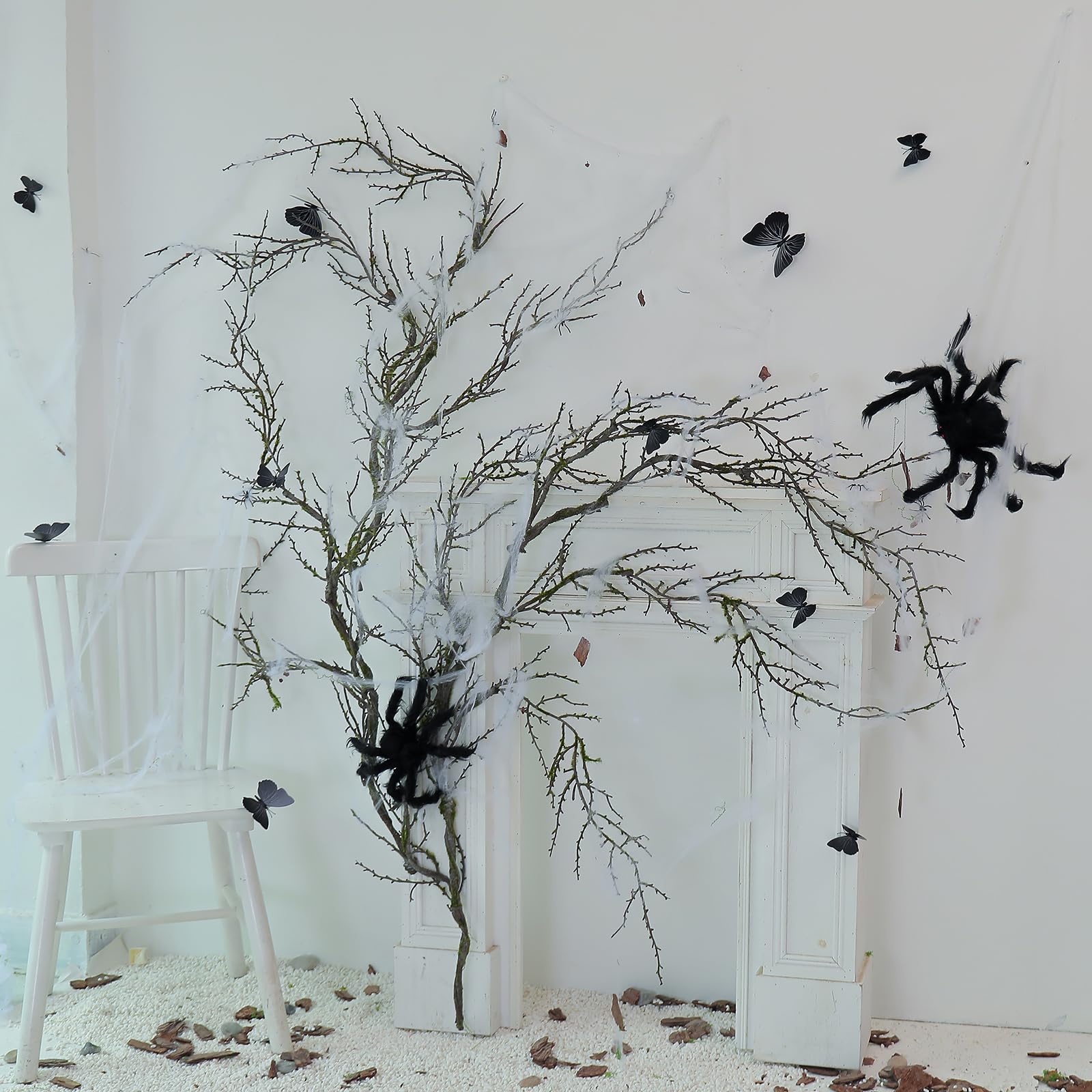 Vigne Artificielle 190 Cm Grand Tronc Incurvé - Faux Branches 3D Réalistes Pour Décoration Murale, Jardin, Halloween