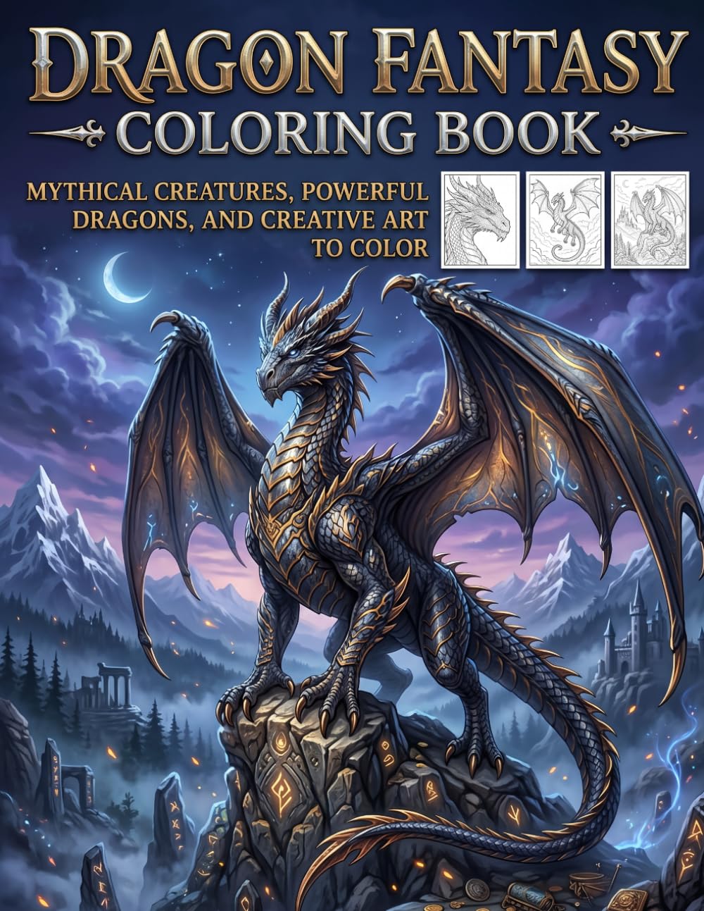 Dragon Fantasy Coloring Book: Mythical Creatures, Powerful Dragons, and Creative Art to Color