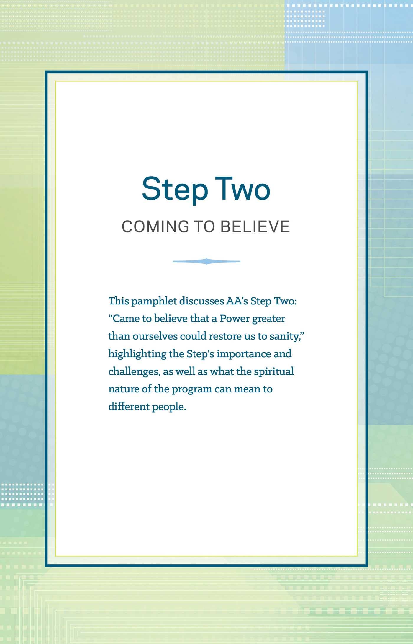 Buy Step Two: Coming to Believe — BookShops.in