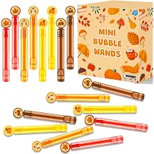 Leetous Autumn Round Sticker Bubble Wands for Kids Toddlers 200 Pack