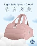 TOPDesign Sac de toilette de voyage pour les femmes, Sac de salle de bain grand tampon, Organisateur de maquillage cosmétique léger avec poignée pour voyager, Accessoires, Essentiels, Articles de toilette (rose foncée)