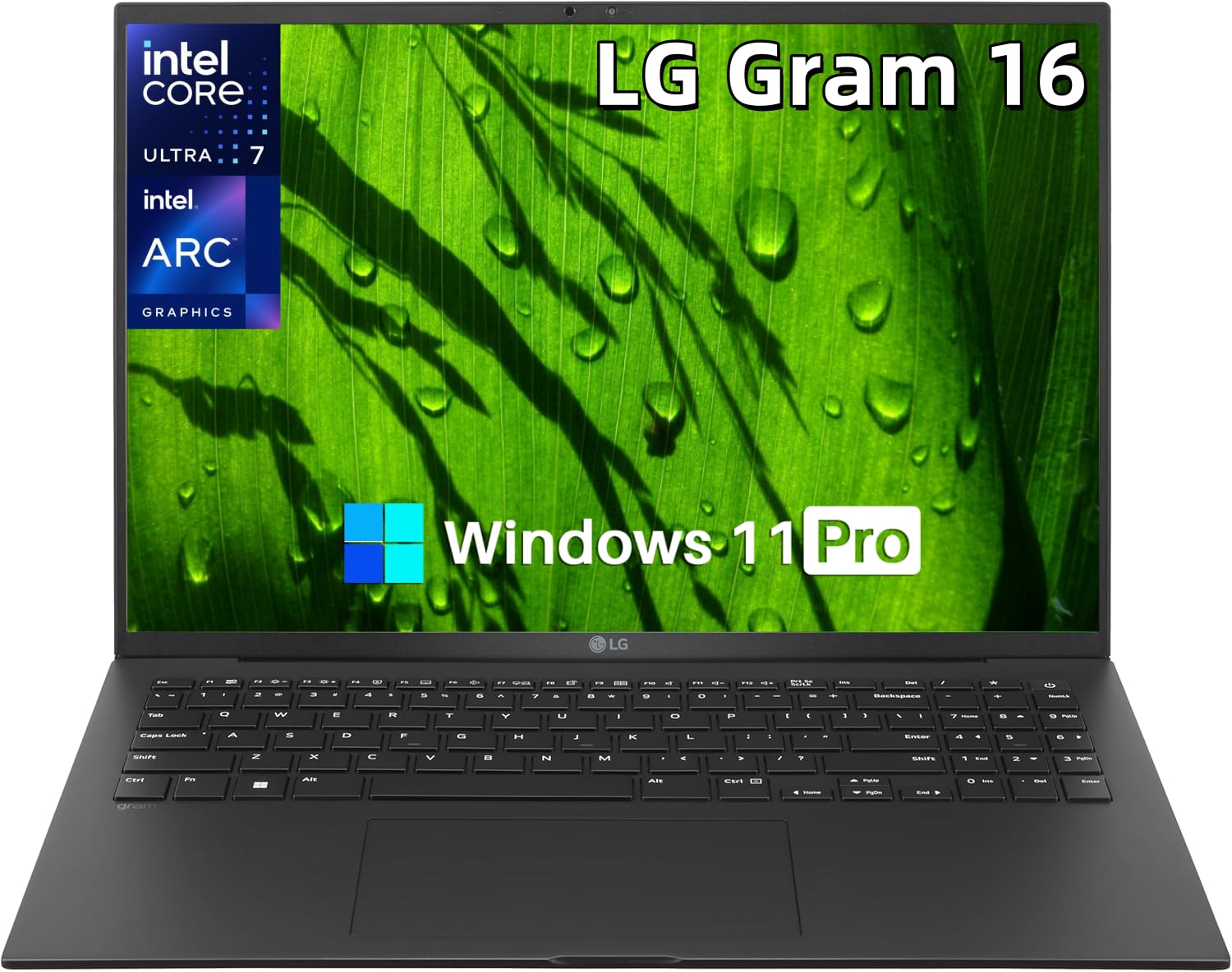 Gram 16 Touchscreen Laptop, AI-Enabled Intel Ultra 7 155H Processor, Intel Arc Graphics, 16" 2K IPS WQXGA Display, 32 GB LPDDR5X RAM 2 TB SSD, Wi-Fi 6E, Windows 11 Pro, Office Pro Lifetime License
