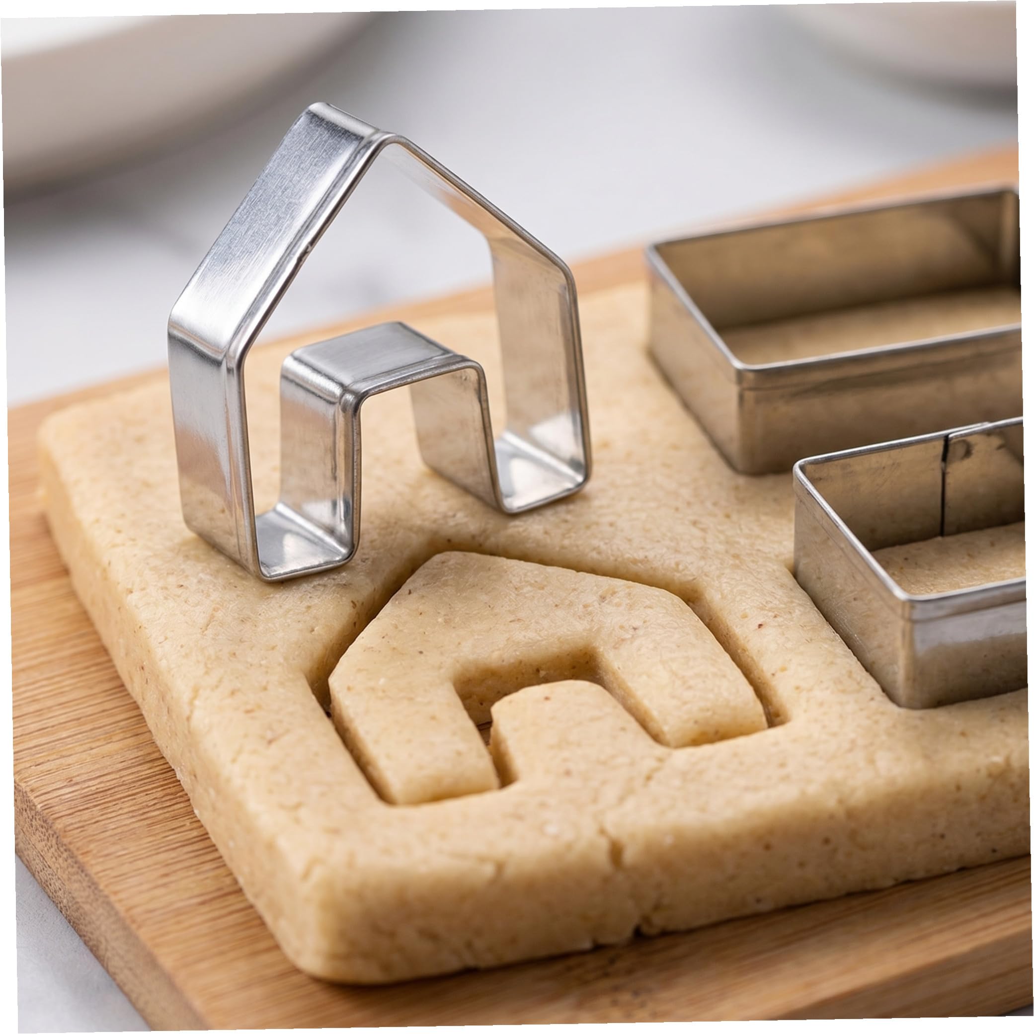 5juegos Molde para Pastel Casa de Jengibre Mini para Galletas Navideñas Cortador de Galletas DIY para Hornear