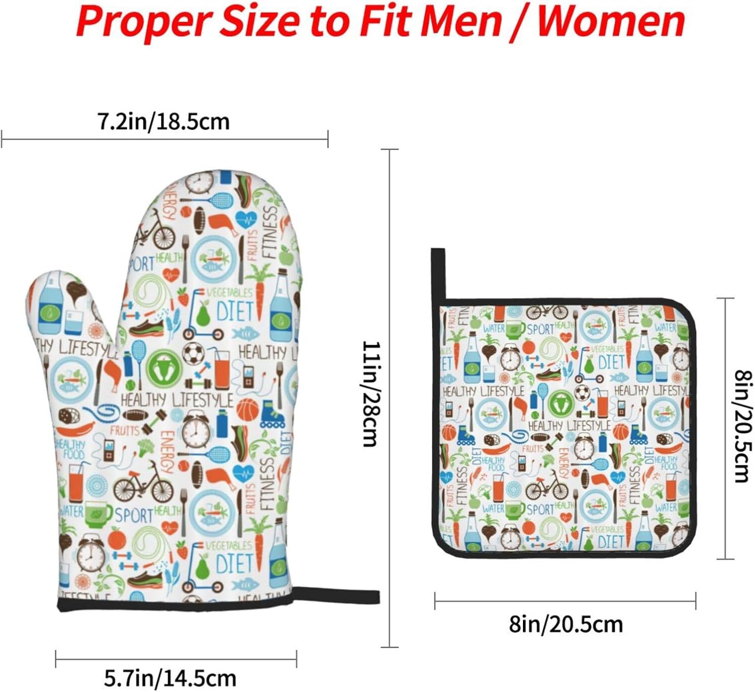 The Nature Wildlands Activities Pattern Kitchen baking four piece set, fit for cooking and baking, oven, microwave, and outdoor barbecue