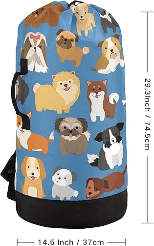 Miniatura 3 de Bolsa de lavandería para perros, mochila organizadora de bolsas de ropa sucia con extra grande y resistente para la universidad, viajes, campamento,