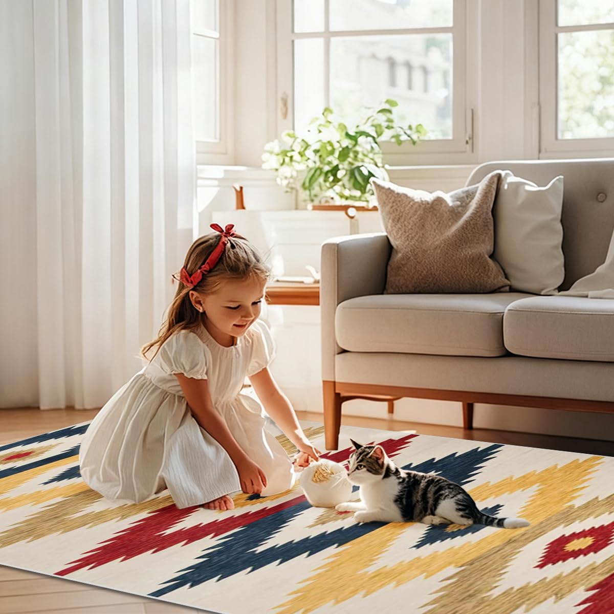 Tappeto Corridoio Lungo, Tappeto Passatoia Antiscivolo da Ingresso Salotto Tappeto a Pelo Corto Tappeti Cotone Lavabili per Camera da Letto, Lavanderia 60 x 250 cm